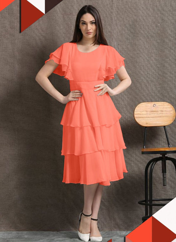 Latest Ruffle Short Dress