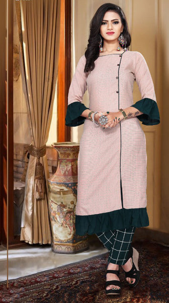 Designer Cotton Long Kurti For Girls