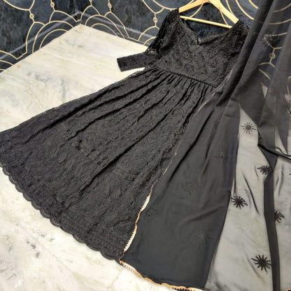 Latest Embroidered Designer Long Gown For Women
