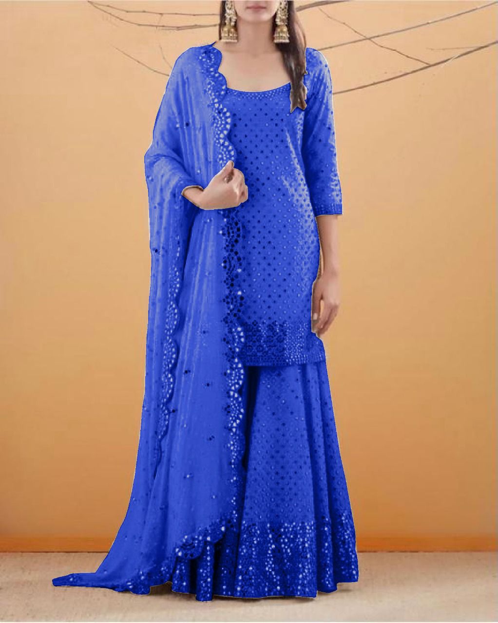 Latest Georgette Sharara Plazzo suit set for women online