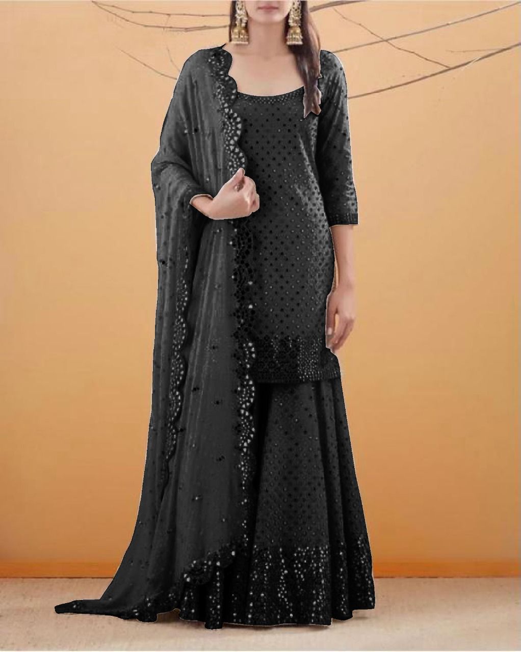 Latest Georgette Sharara Plazzo suit set for women online