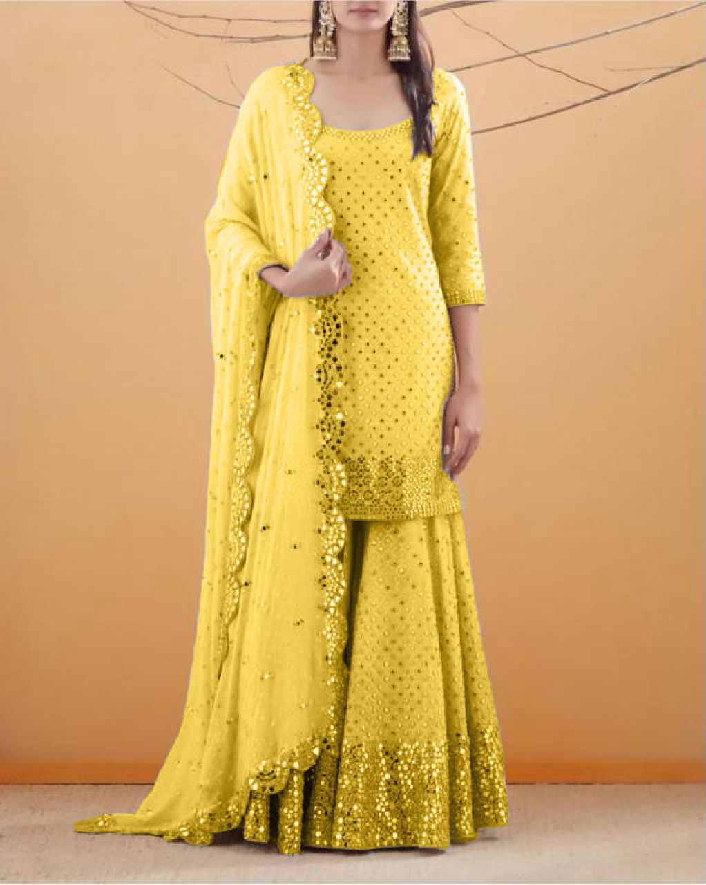 Latest Georgette Sharara Plazzo suit set for women online