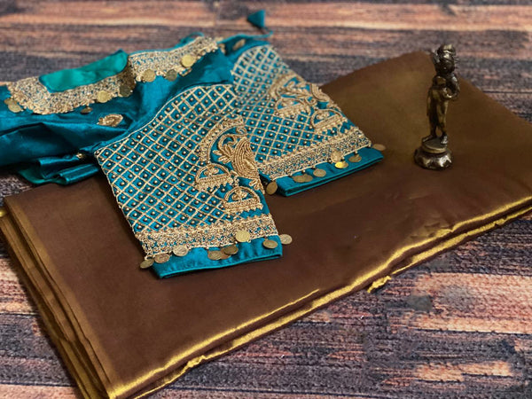 Uppada Tissue Silk Saree With Designer Blouse
