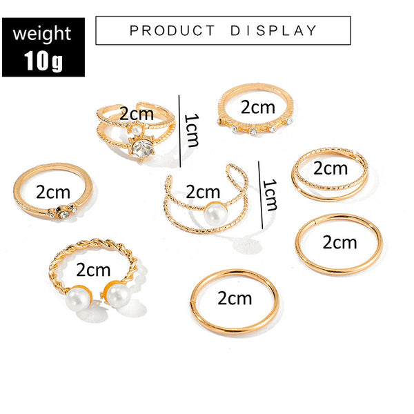 Latest Fashion Jewellery 8 sets of ring for girls and women