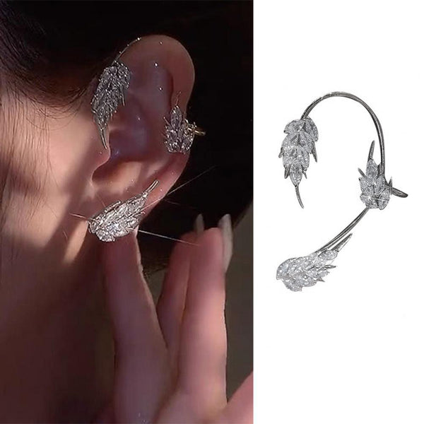 Villefashoin Silver color Latest Ear leaf style cuff for Girls and Women