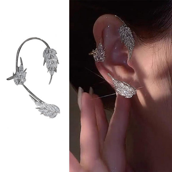 Villefashoin Silver color Latest Ear leaf style cuff for Girls and Women