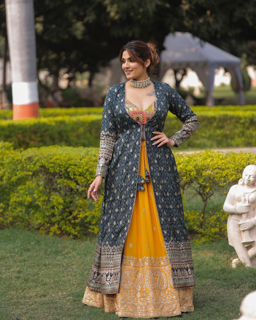 Heavy Embroidery Sequence Work Lehenga and Koti Combo
