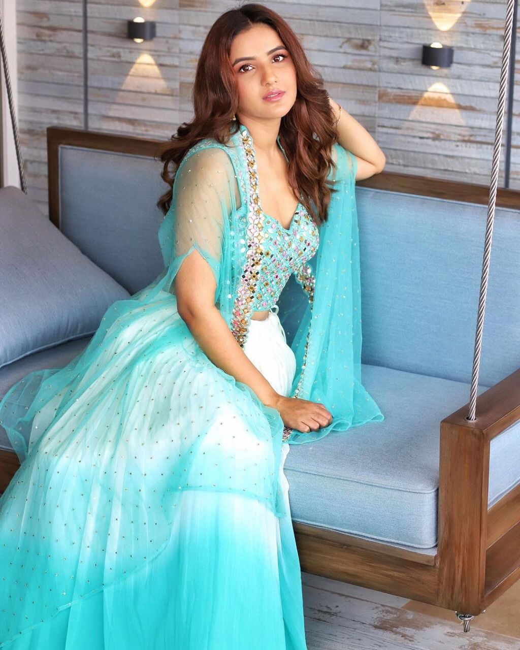 Latest Design Art Silk Net Lehenga Choli Koti Set