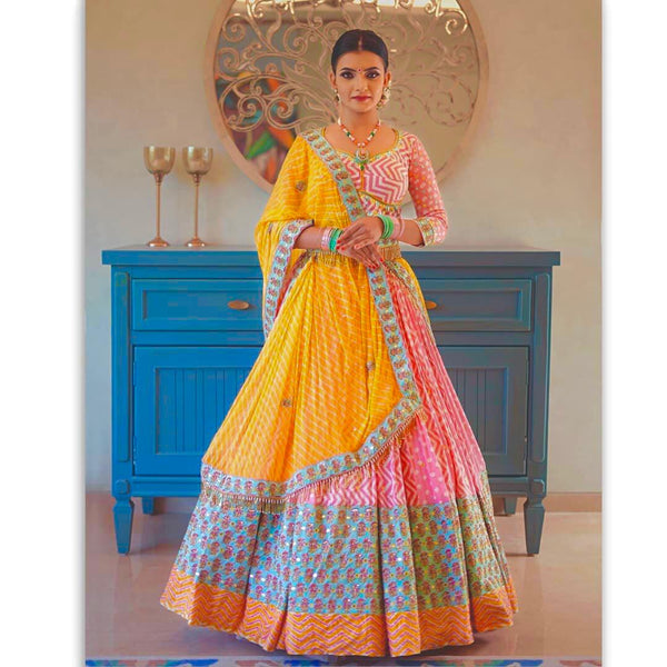 Latest Heavy Digital Print Navaratri Special Lahenga Choli