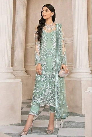 Light Green Color Party Wear Heavy Net Sequence Designer Embroidered Work Salwar Suit