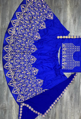 Latest Banglori Silk Embroidered Lehenga For Ladies