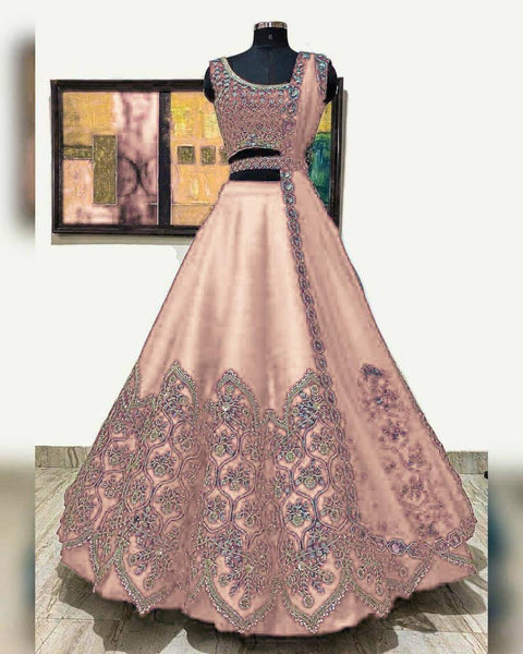 Latest Banglori Silk Embroidered Lehenga For Ladies