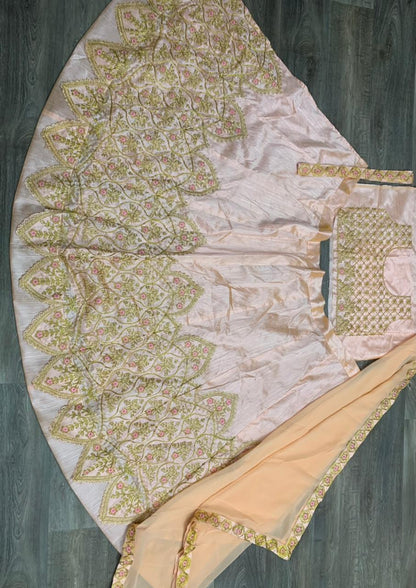 Latest Banglori Silk Embroidered Lehenga For Ladies