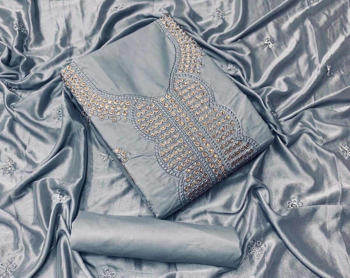 Party Wear Designer Cotton Embroidery Salwar Suit