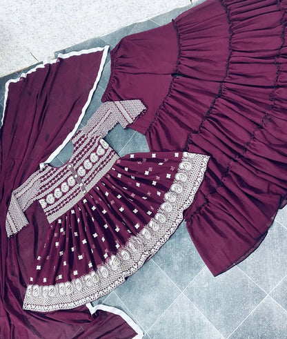 Party Wear Designer Georgette Sharara Suit Set For Women