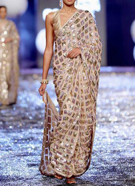 Party Wear Latest Designer Georgette Saree With Blouse