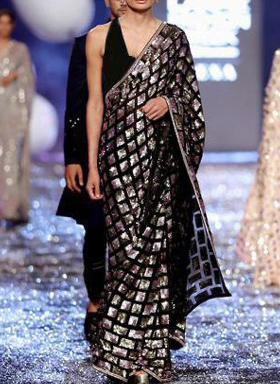 Party Wear Latest Designer Georgette Saree With Blouse