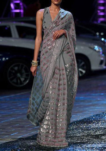 Party Wear Latest Designer Georgette Saree With Blouse