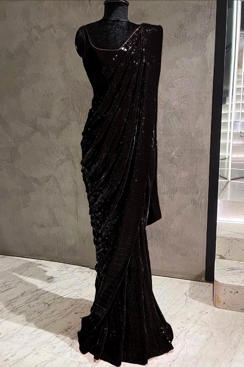 Party Wear Georgette Sequence work Saree