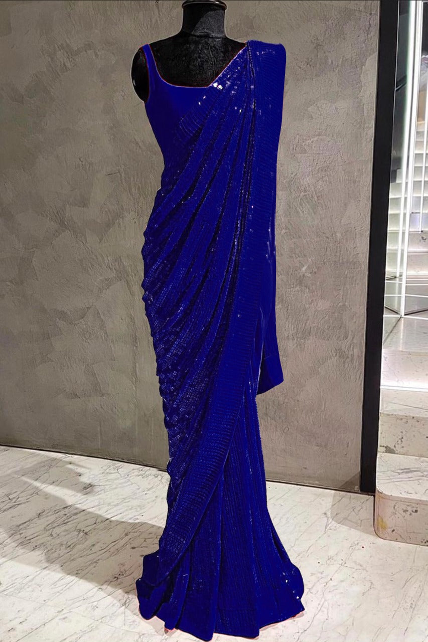 Party Wear Georgette Sequence work Saree