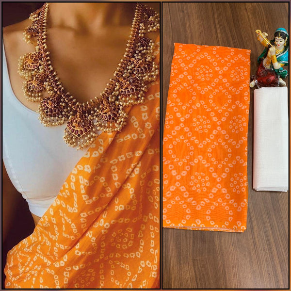 Printed Designer Linen Saree For Women