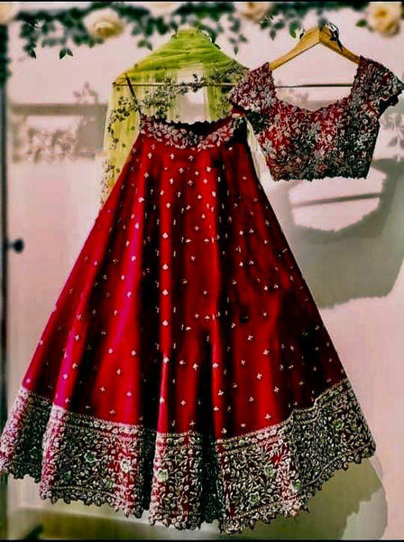 Classy Art Silk Embroidered Lehenga For Party Wear