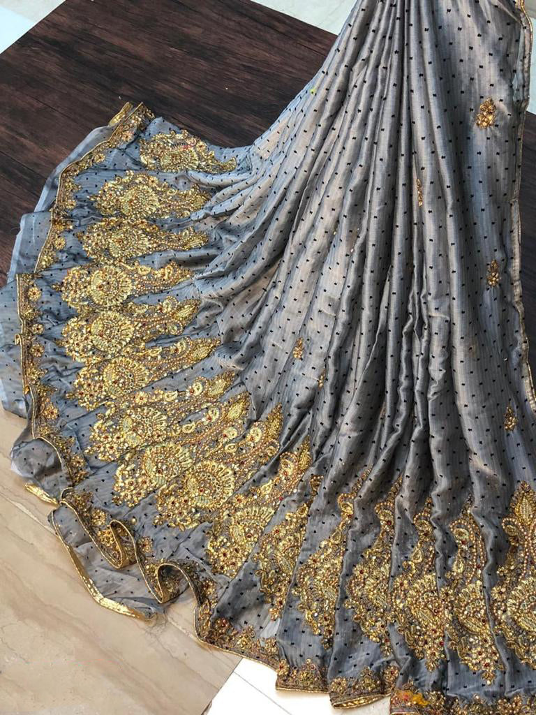 Designer Latest Embroider Saree For Women