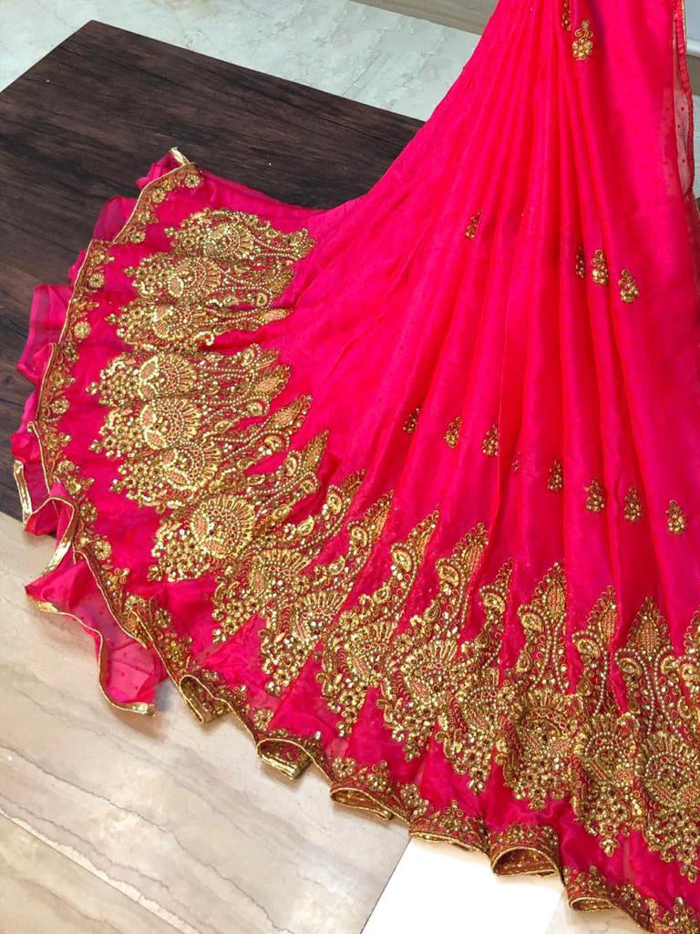 Designer Latest Embroider Saree For Women