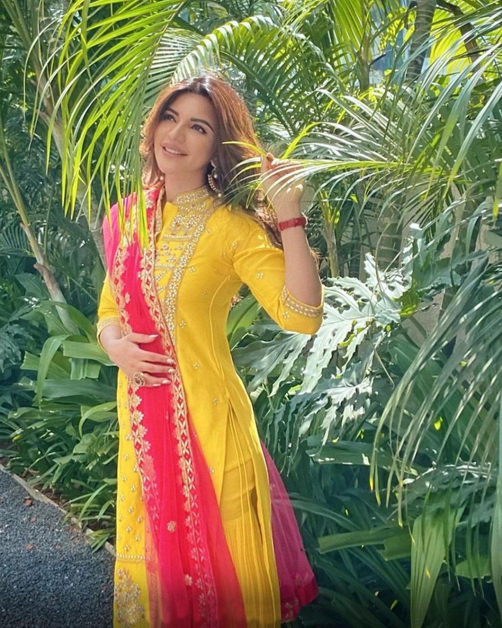 Haldi Special Yellow Color Plazo Suit
