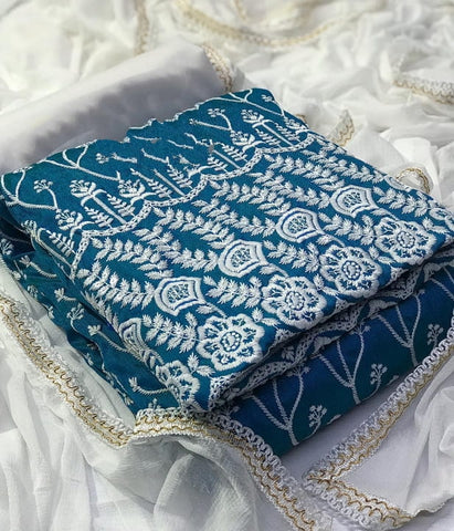 Yale Color Designer Siyona Chicken Sequence Work Salwar Kameez For Women