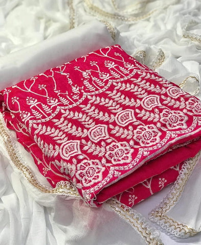 Magenta Color Festive Wear Siyona Chicken Sequence Work Salwar Suit