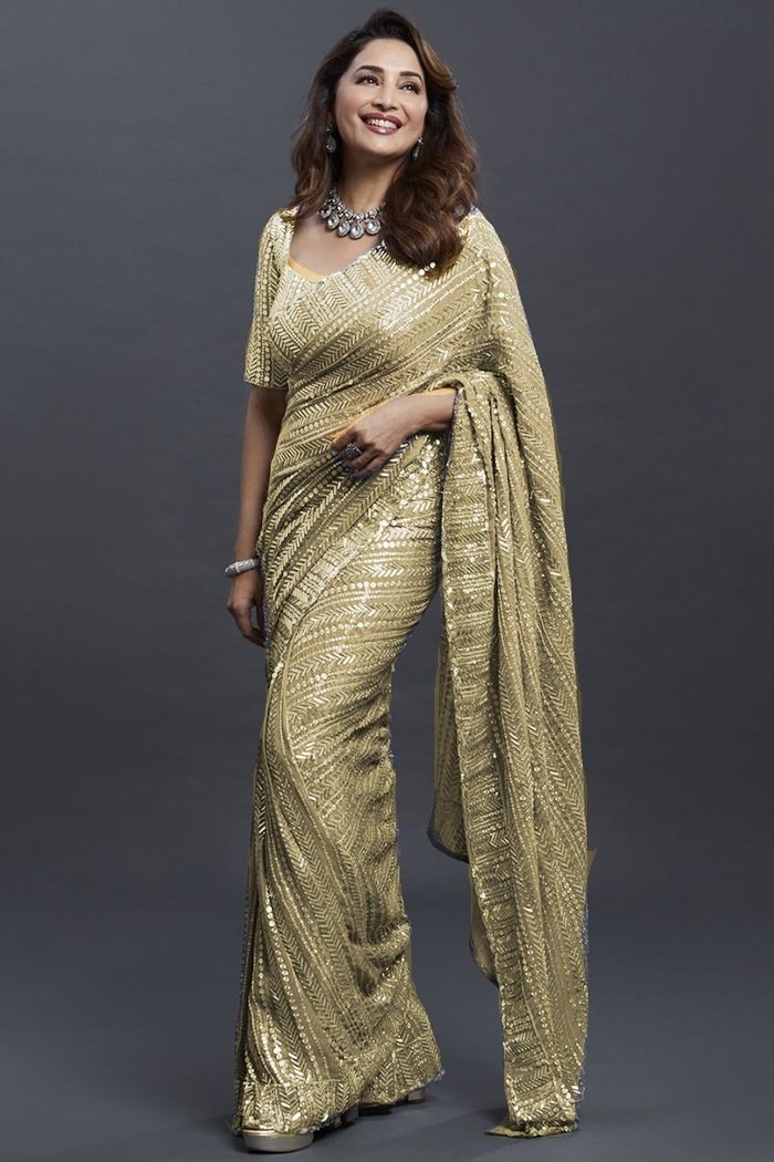 Latest Georgette Sequence Work Saree Blouse For Women