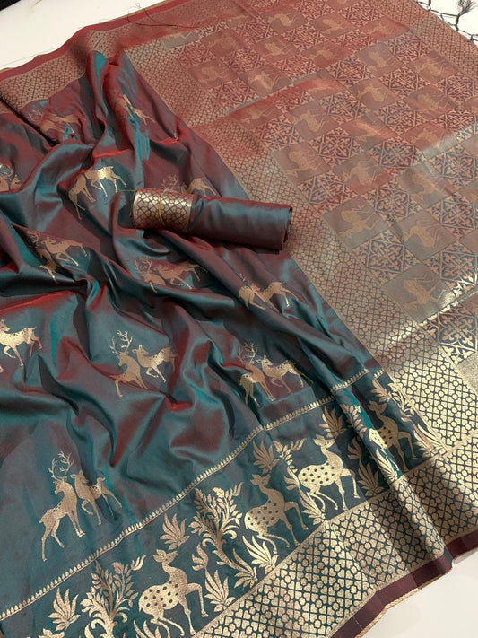 Independence Color Soft Silk With Fancy Rich Pallu Saree Blouse For Party Wear