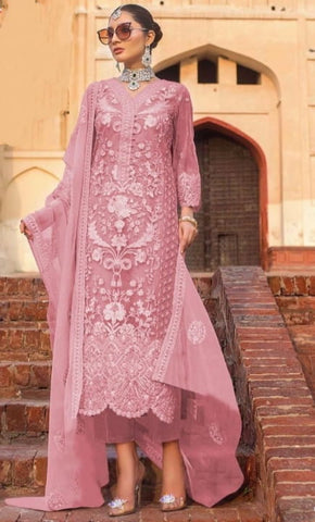 Fandango Color Designer Heavy Soft Net Embroidered Stone Work Salwar Suit For Function Wear