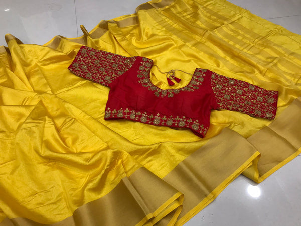 Chennai Express Saree With Stitched Blouse For Women