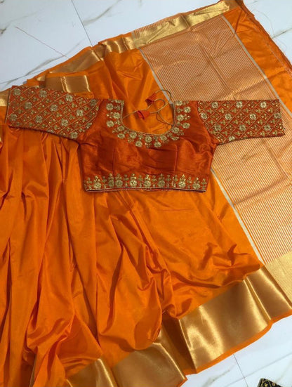 Chennai Express Saree With Stitched Blouse For Women