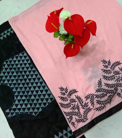 Fantastic Pink Color Party Wear Embroidered Silk Saree For Women