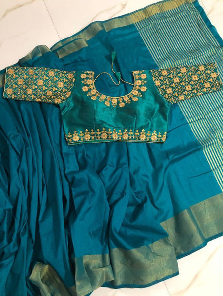 Chennai Express Saree With Stitched Blouse For Women
