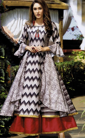 Pearl River Color Designer Poli Rayon Digital Printed Ready Made Kurti For Women