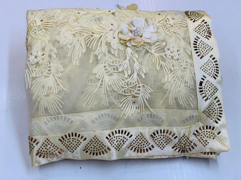 Opulent Off White Color Soft Net Fancy Rubin Work Flower With Hot Fix Diamond Border Saree Blouse For Function Wear