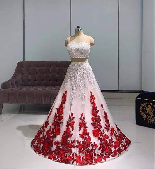 Energetic White Color Wedding Wear Net With Chain Diamond Work Lehenga Choli For Women