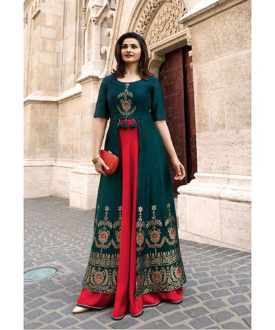 Gorgeous looking bell sleeve with full flair koti kurti set for Women