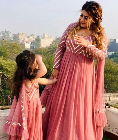 Fantastic Designer Latest Mother Daughter Gown For Party Wear