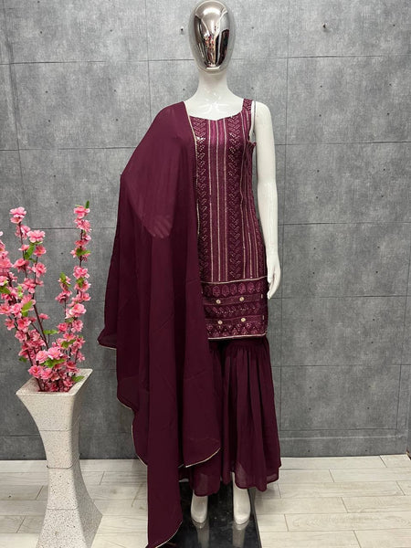 Ready made sharara plazo top suit