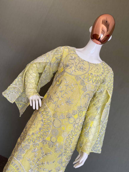 Trending Designer Embroidered Plazo Top