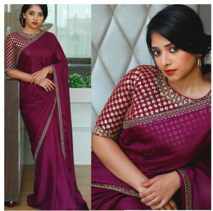 Designer Sequence Embroidered Work Rangoli Silk Saree Blouse