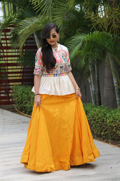Yellow Color Designer Party Wear Top and lehenga for Women