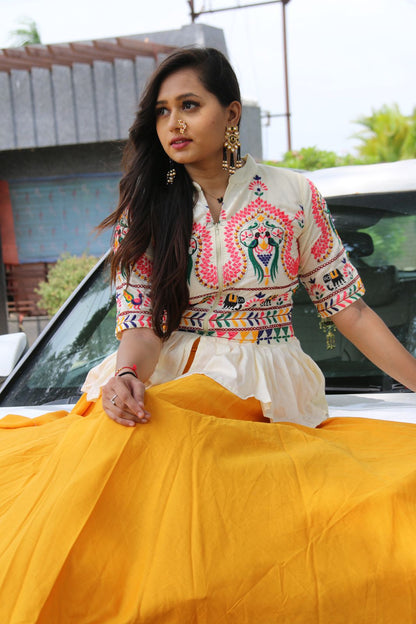 Yellow Color Designer Party Wear Top and lehenga for Women