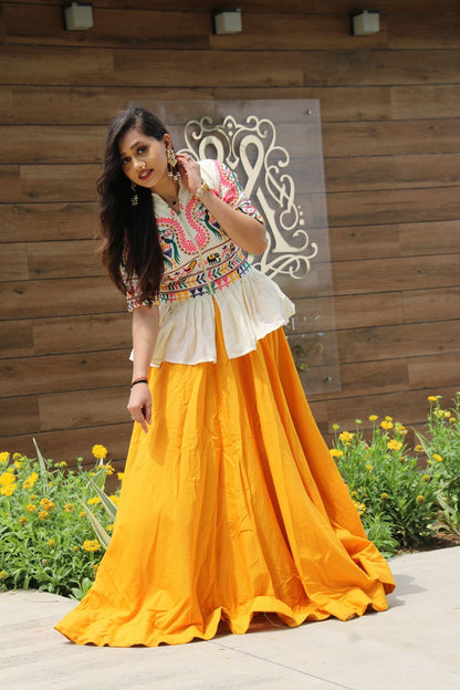 Yellow Color Designer Party Wear Top and lehenga for Women